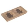 Plateau Main Fatima Ethnique Décoration Bois Marron 20 cm