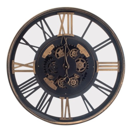 Horloge murale décorative vintage à engrenages industriels pour la maison et le bureau