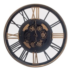Horloge murale décorative vintage à engrenages industriels pour la maison et le bureau