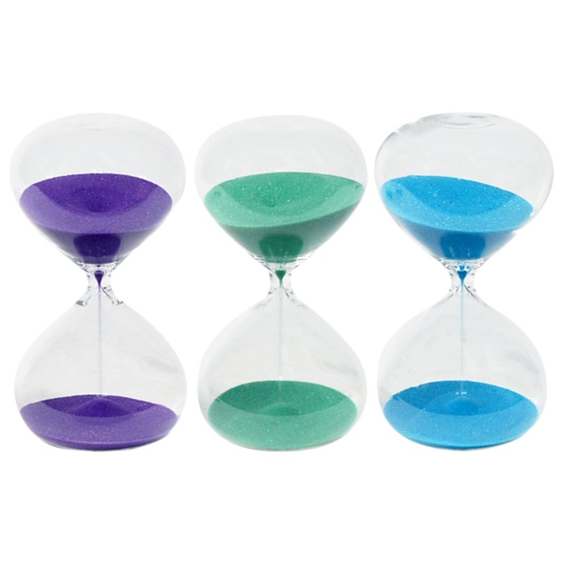 Sablier | Minuterie décorative | Horloge en cristal | 10x5x5cm 3 Unités | Couleur: Multicolore