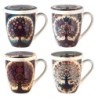 Arbre à mugs 4 différents avec coffret cadeau