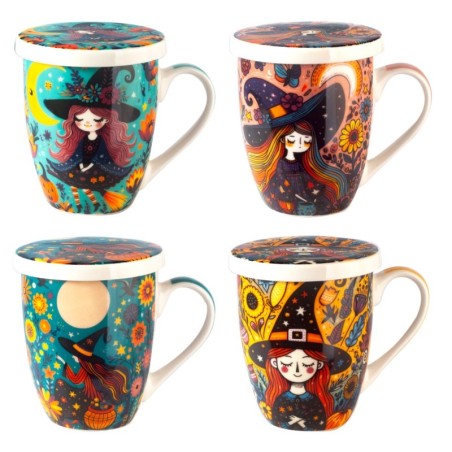 Mug sorcière 4 différents avec coffret cadeau
