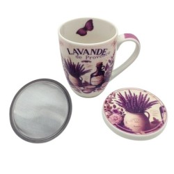 Mug lavande 2 différents avec coffret cadeau