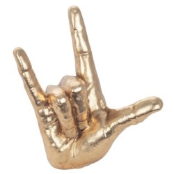 figure la main avec les doigts dorés | Figure de main Figures de résine pour la décoration de figurines de jardin 23x9x20cm