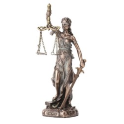 Figurine Thémis Déesse Grecque Justice Résine Bronze 16,5 cm