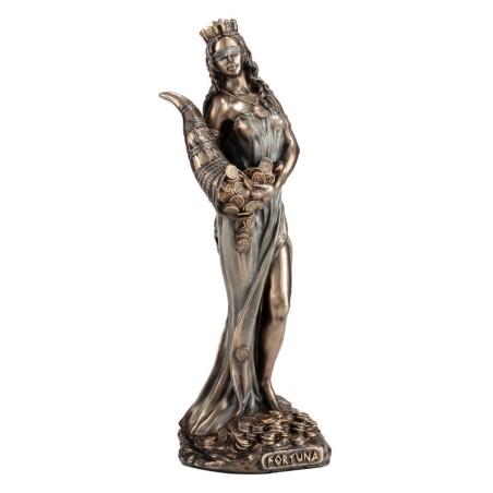 Figurine Déesse Grecque Fortune Résine Dorée Collection Classique 15 cm
