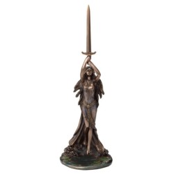 Figurine Lady Lake et Excalibur en bronze classique