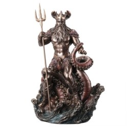 Figurine en résine Oceanus-Titan Eau Collection Classique 22,5 cm x 11 cm x 14 cm