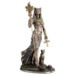 Figure de déesse Bastet-égyptienne en bronze classique pour la décoration de la maison