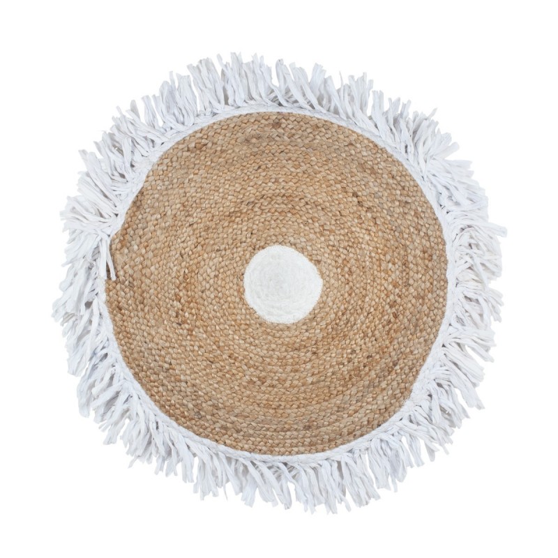 Tapis rond en jute | Tapis Ronds, Tapis Jute à Franges Diamètre 90 cm