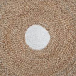 Tapis rond en jute | Tapis Ronds, Tapis Jute à Franges Diamètre 90 cm