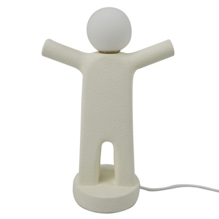 Lampe de table bohème figure humaine décoration artistique vintage en porcelaine