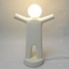 Lampe de table bohème figure humaine décoration artistique vintage en porcelaine