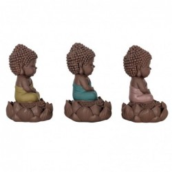 Figurines décoratives | Figurines bouddhas décoratifs bouddhas méditants, lot de 3 9x6x6 cm