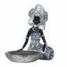 Figurines décoratives | Figurine en Résine d'Africana de Couleur Argent 18 x 11 x 18 cm