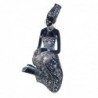 Figurines décoratives | Figurine en résine d'Africana de couleur argent 20 x 10 x 17 cm