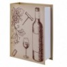 Livres Décoratifs | Boîte à livres en bois avec pack pour le vin, Wine Design, 5x14,5x20 cm