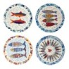 Sous-verres à poissons 4 designs différents en céramique marin et nautique pour protéger votre table de manière originale