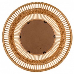 Miroir mural rond | Miroir Bambou Style Ethnique 81 x 6,5 x 81 cm