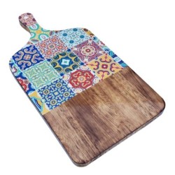 Grande planche à découper hydraulique en bois massif pour cuisine
