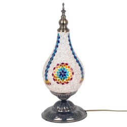 Lampe de table en mosaïque multicolore, design unique et élégant pour illuminer votre intérieur