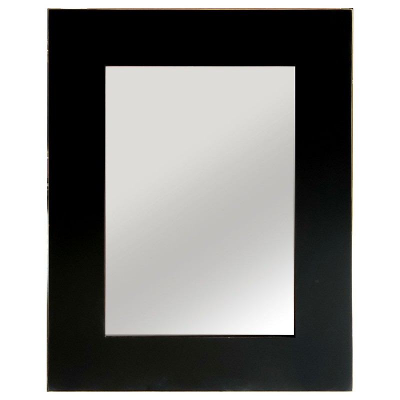 Miroir mural | Dimensions du miroir noir rectangulaire : 90 x 3 x 70 cm