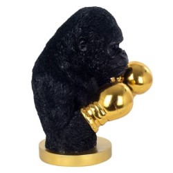 Figurine Orang-outan en résine dorée pour décoration de maison et cadeaux originaux