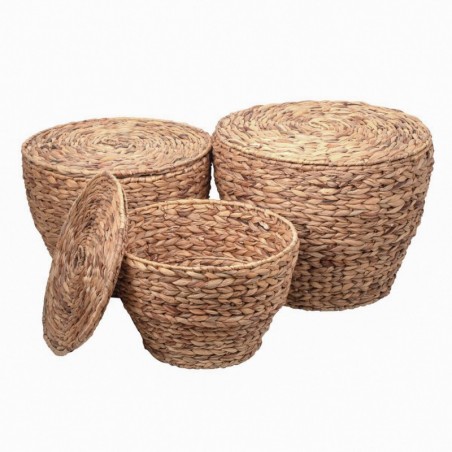 Paniers en osier | Paniers Osier Décoration Pack de 3 Paniers, Modèle 4