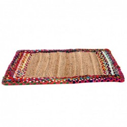 Tapis de jute | Tapis rectangulaire, décoration d'intérieur 60x90 cm