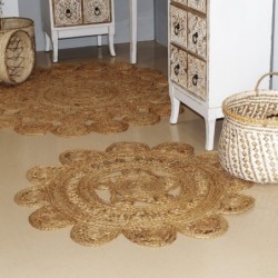 Tapis de jute | Tapis rond, décoration de la maison Diamètre 90 cm