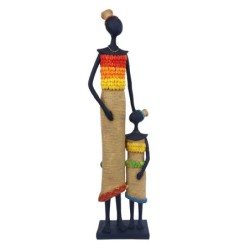 Figurine ethnique africaine en résine décorative, Collection pour la maison et le bureau