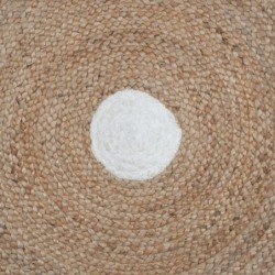 Tapis rond en jute | Tapis Ronds, Tapis Jute à Franges Diamètre 90 cm