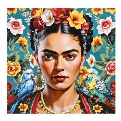 Peinture décorative de fleur de femme pour mur