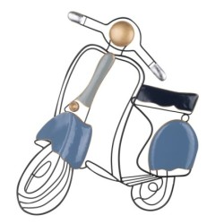Ornement mural décoratif de style Vespa vintage pour la maison et le bureau