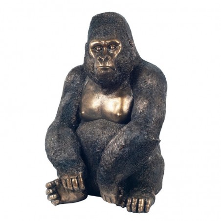 Gorilla Bronze Finish L Style ethnique Figures animales et végétales Matériau principal Résine DG22254