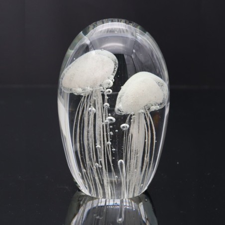 Presse-papier méduse en cristal Transparent, décoration de bureau, maison, cadeau