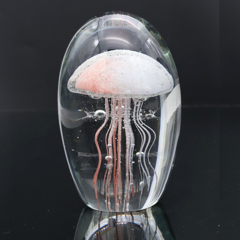 Presse-papier méduse en cristal Transparent, décoratif, cadeau pour la maison et le bureau