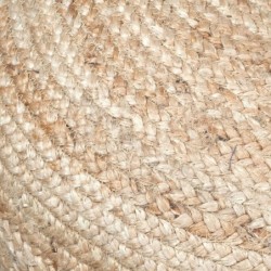 Bouffée de jute | Bouffée ronde en jute et polyester | Beige