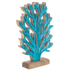 Corail marin décoratif en bois vert pour la maison, figurine de style nautique, accessoire de décoration original