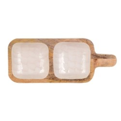 Plateau de décoration en bois de style moderne, accessoire polyvalent pour la maison, idéal pour les cadeaux et les événements.