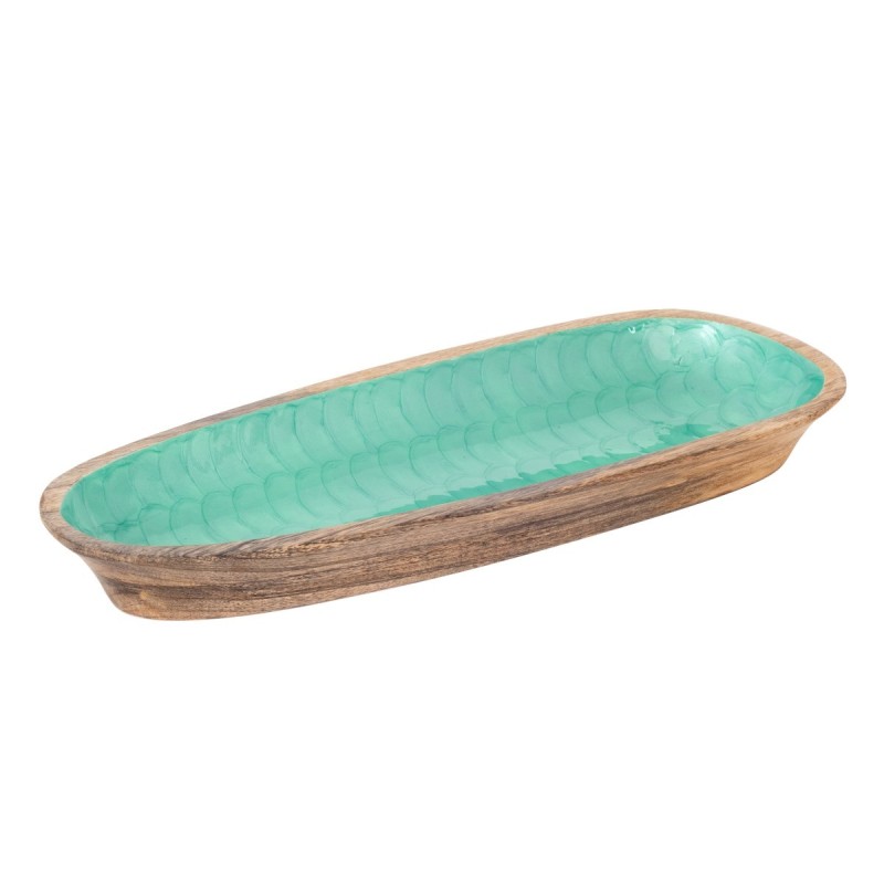 Plateau de décoration en bois vert pour le rangement et l'organisation à la maison, au bureau ou lors d'événements