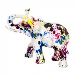 Figurine Éléphant Multicolore en Résine 21*17*10cm