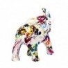 Figurine Éléphant Multicolore en Résine 21*17*10cm