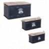 Coffret Métal Noir 36 * 36 * 68cm Lot de 3 Unités Coffret Lot de 3 U