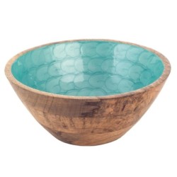 Bol en bois bleu pour la décoration et le rangement, idéal pour la maison, le bureau et cadeaux originaux