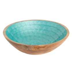Grand bol en bois pour la décoration et le rangement, design unique, idéal pour la cuisine, le salon et le bureau