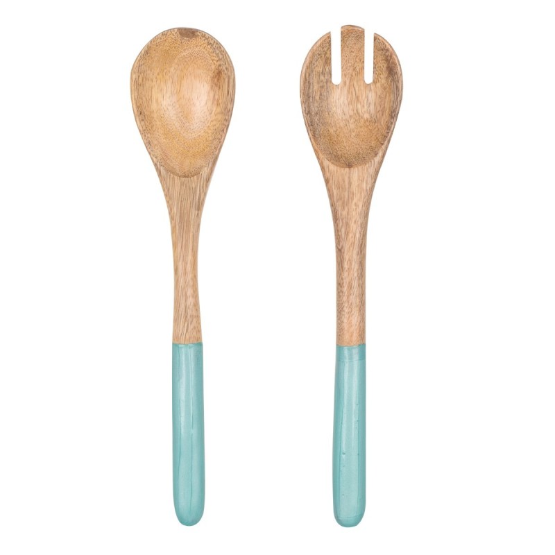 Ensemble cuillère et fourchette en bois pour la cuisine, idéal pour les enfants et les adultes, ustensiles alimentaires