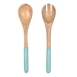 Ensemble cuillère et fourchette en bois pour la cuisine, idéal pour les enfants et les adultes, ustensiles alimentaires