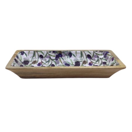 Petit plateau en bois pour décoration et rangement, idéal pour cuisine et salon, design élégant et fonctionnel