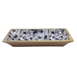 Plateau en bois élégant pour servir et décorer, idéal pour les événements et un usage quotidien, design moderne et fonctionnel.